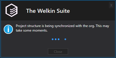 Project structure synchronization window