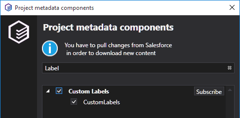 The support of the Custom Labels metadata is implemented in TWS