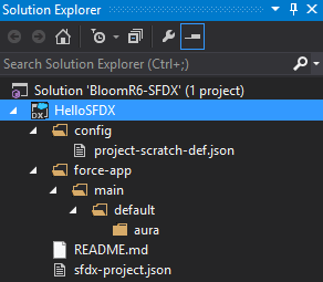 SFDX-ready project default structure in the IDE