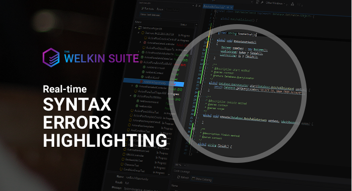 TWS real-time error highlighting in code
