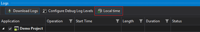 Local time for Debug Logs
