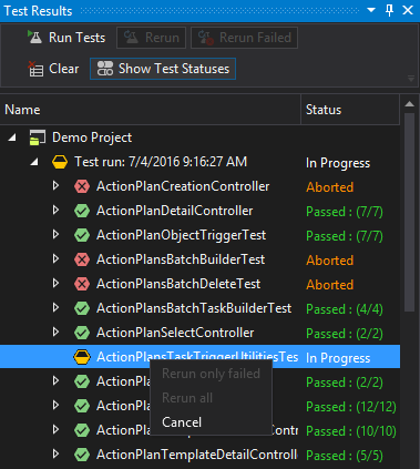 Cancelling Apex test run job