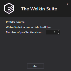 The Welkin Suite start profiling window