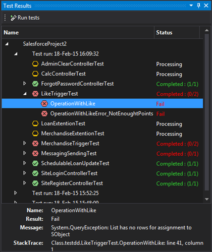 Unit Tests run in TWS