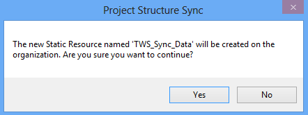 SyncData static resource creation message