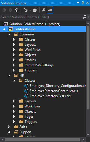 Custom folders for your  files in a TWS project