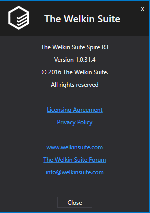 About The Welkin Suite with a name of a version