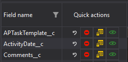 Quick actions for profiles in FLS if sObject editor