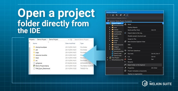 Project folder from TWS Solution Explorer