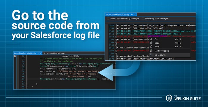 Open corresponding code from Salesforce log file