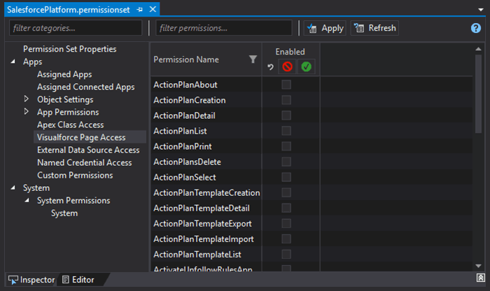 Salesforce permission sets in the IDE