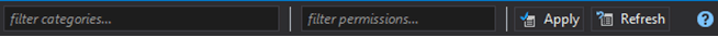 Filtering options for Permission Sets list