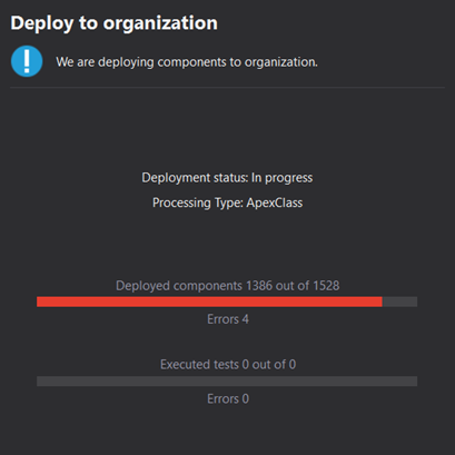 Colored progress bars for the deployment to another Org