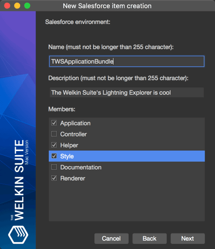 Lightning Bundle creation in TWS