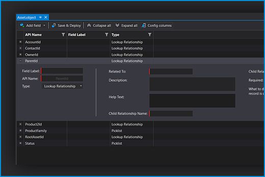 sObject Fields managmet in The Welkin Suite