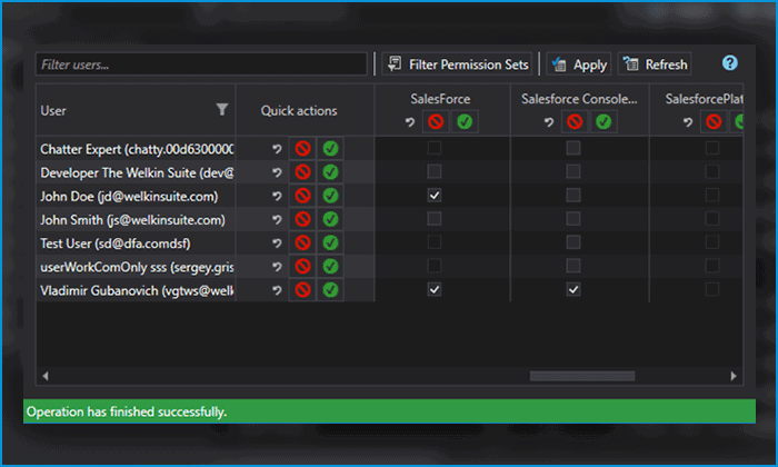 Manage the permission rights for users in the IDE