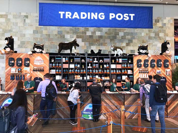 Trading post at TrailheaDX as a cetral corner for all