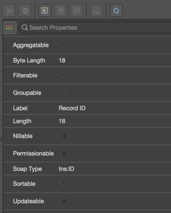 Fields properties for sObject in TWS project