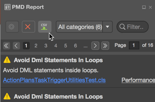 Exporting PMD code analysis results for Apex code to a CSV file