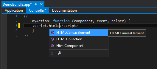 Javascript code completion for Lightning