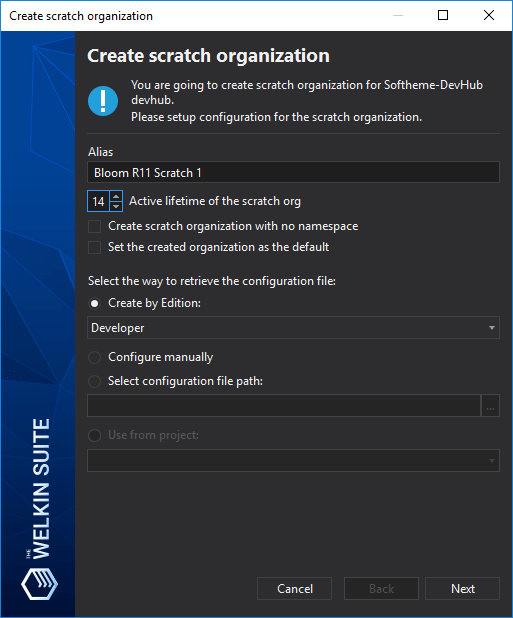 Salesforce DX Scratch Org creation with an option to specify the life duration