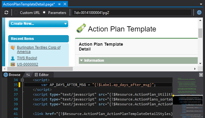 Built-in Visualforce previewer with custom GET parameters