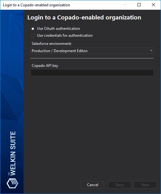 Connecting a Copado-enabled organization to The Welkin Suite