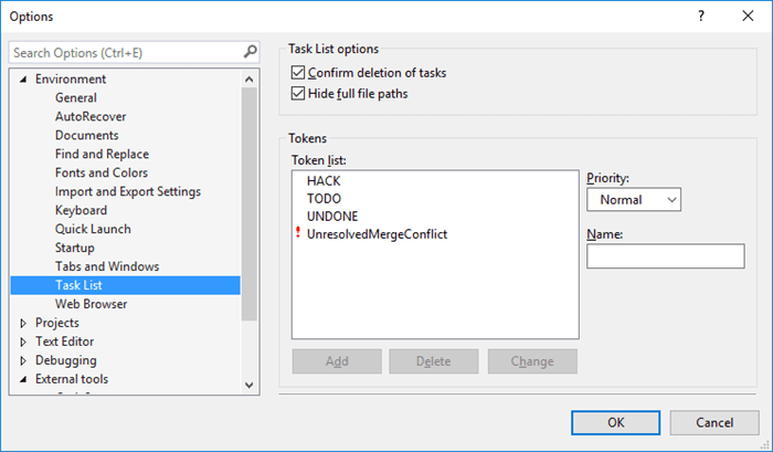 Configuring options for automated tasks parsing from Apex and Javascript