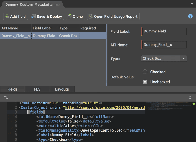 Modifying the Custom Metadata Type definition in an intuitive sObjects Inspector