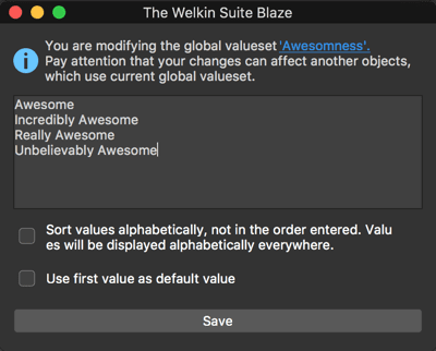 Editing Global Picklist Value Set in The Welkin Suite