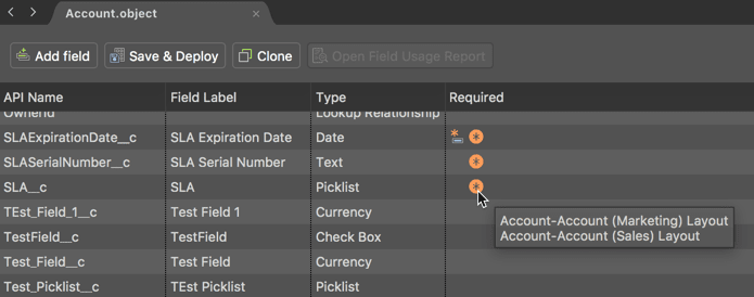 Advanced identification of required fields in the sObject taking into account Layouts