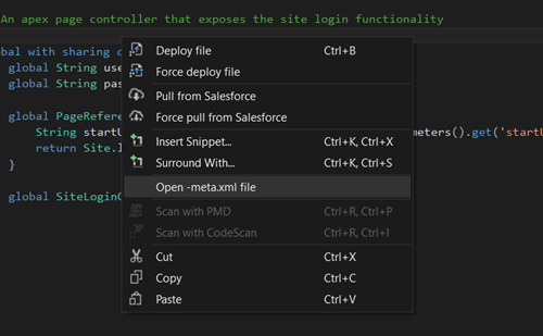 Open meta xml files directly from the code editor