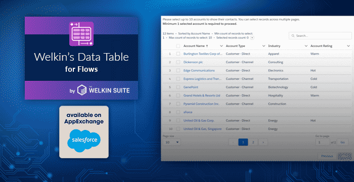 Meet an updated Welkin's Data Table for Flows component!